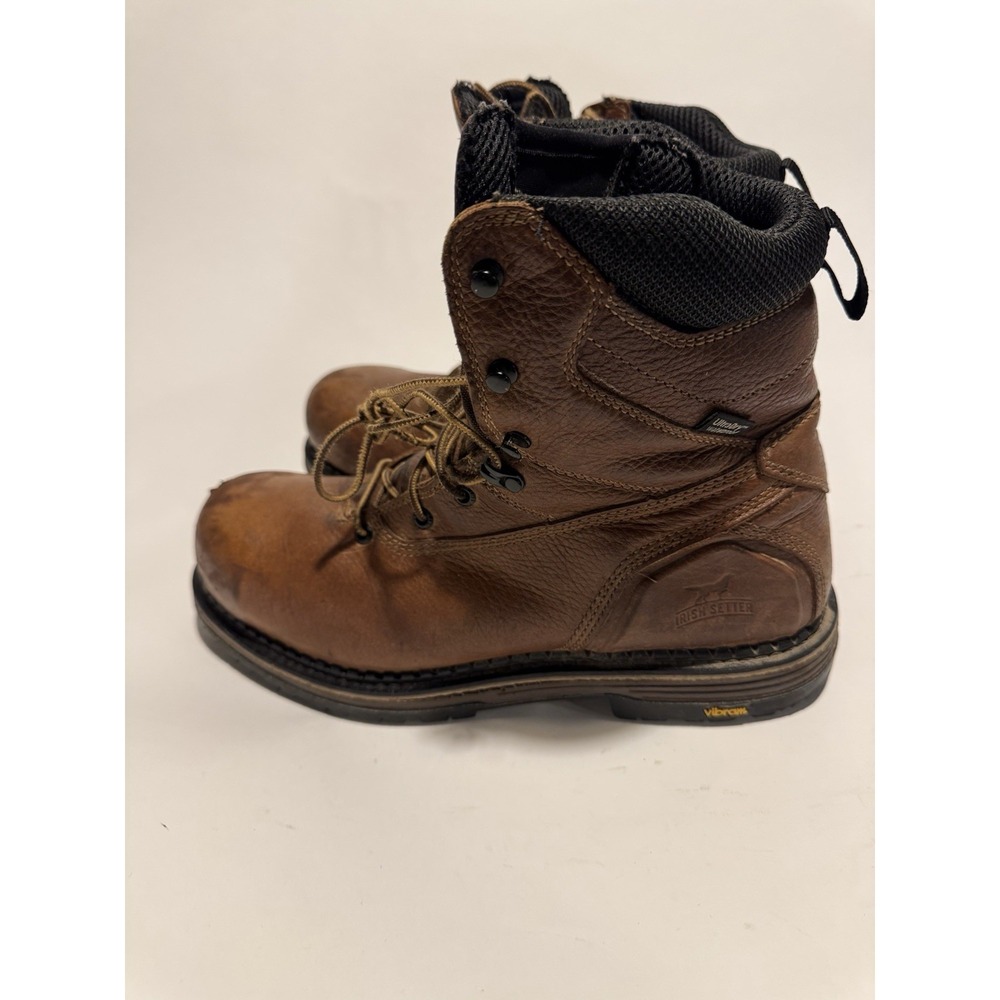 Irish Setter Edgerton 8" Work Boots Mens 12D Waterproof Safety Toe 83876 Brown